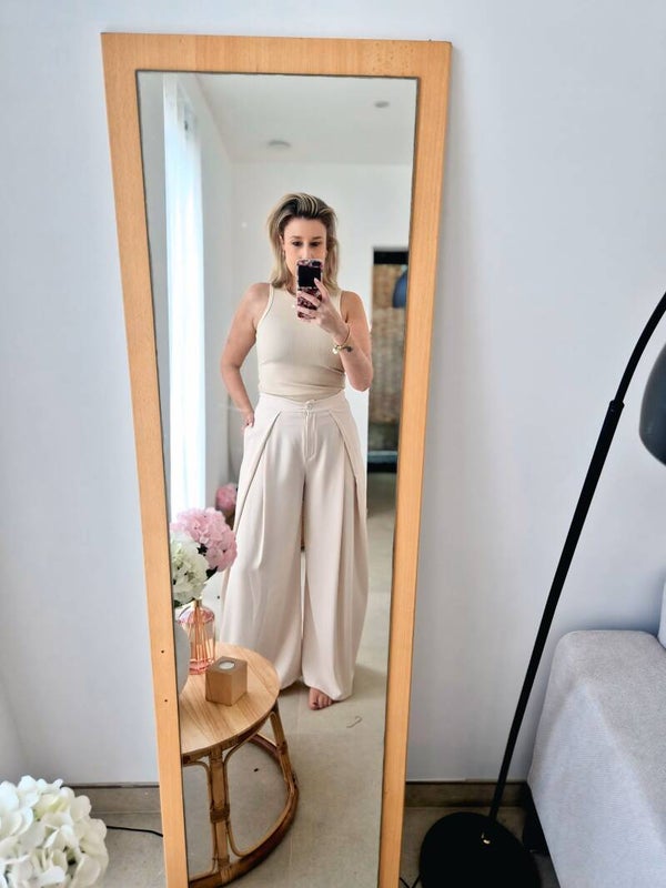 Sunny Wide Leg Trouser Beige