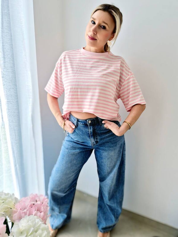 Streepjes t-shirt met korte mouw