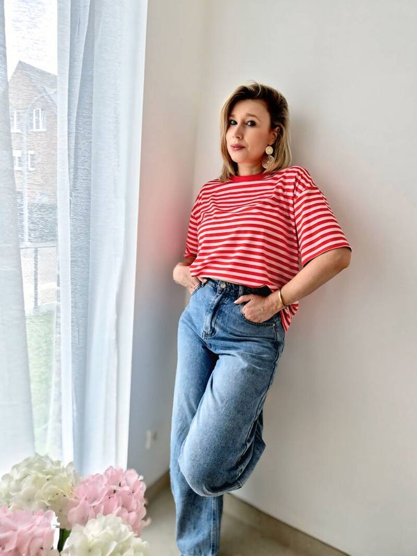 Streepjes t-shirt met korte mouw