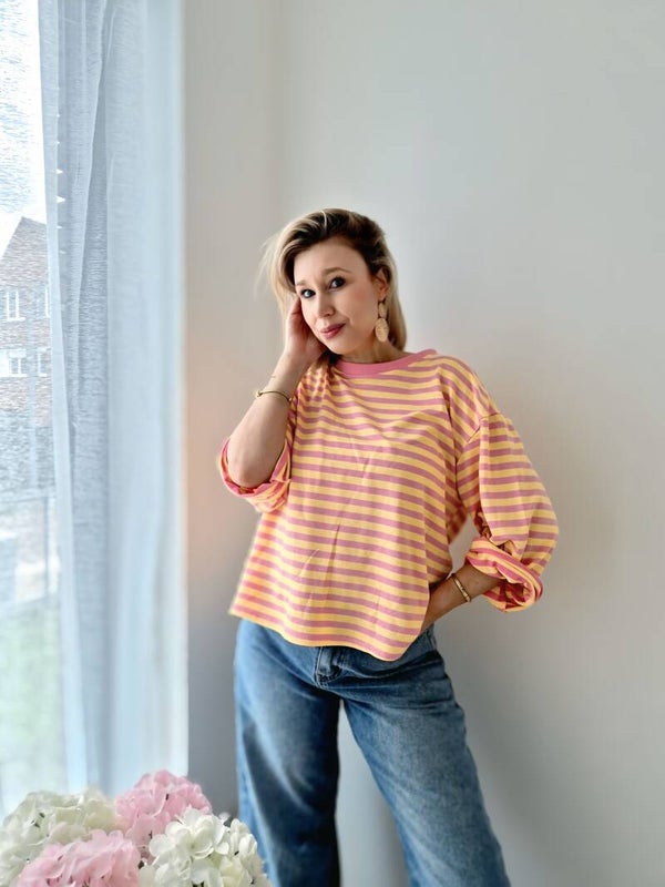 Streepjes t-shirt met lange mouw