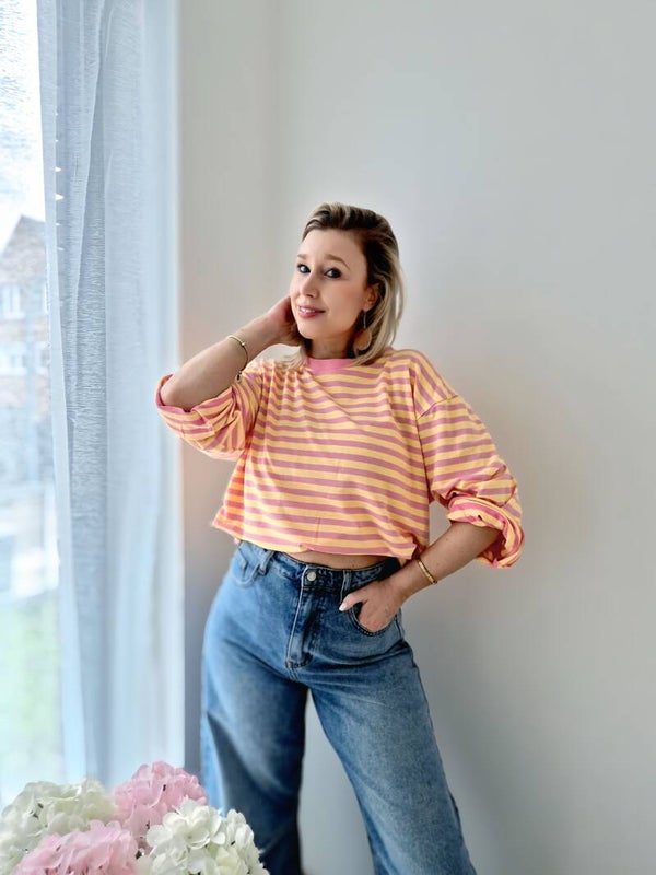 Streepjes t-shirt met lange mouw