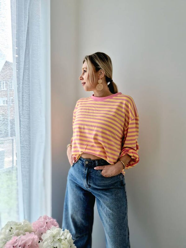 Streepjes t-shirt met lange mouw