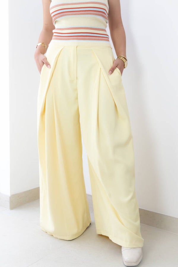 Sunny Wide Leg Trouser Geel