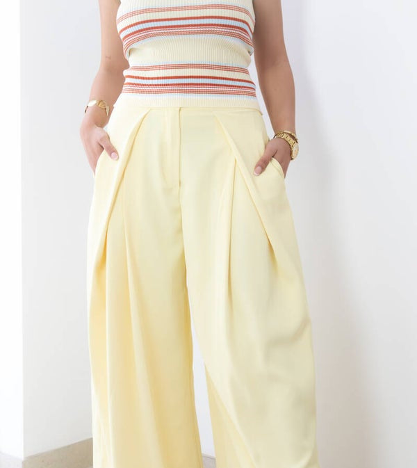 Sunny Wide Leg Trouser Geel