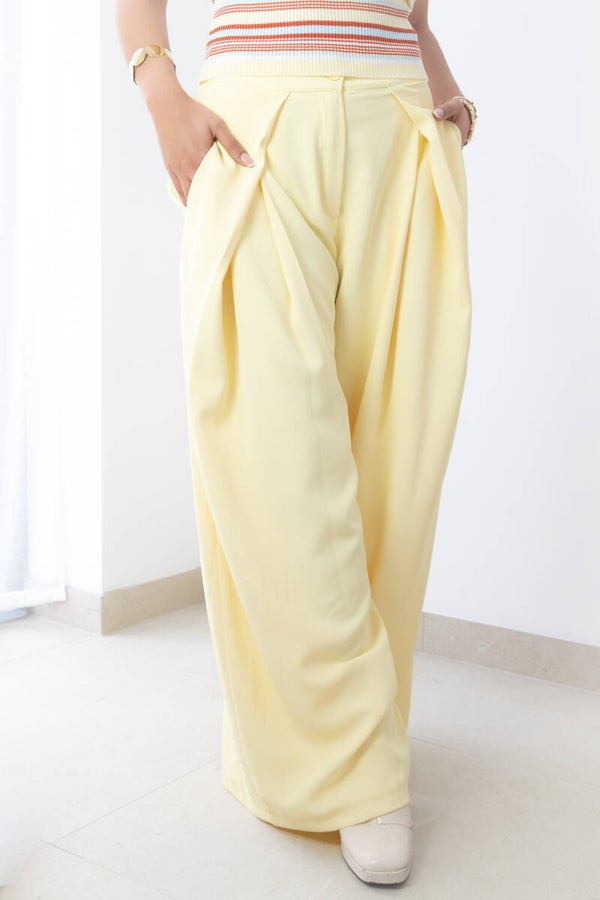 Sunny Wide Leg Trouser Geel