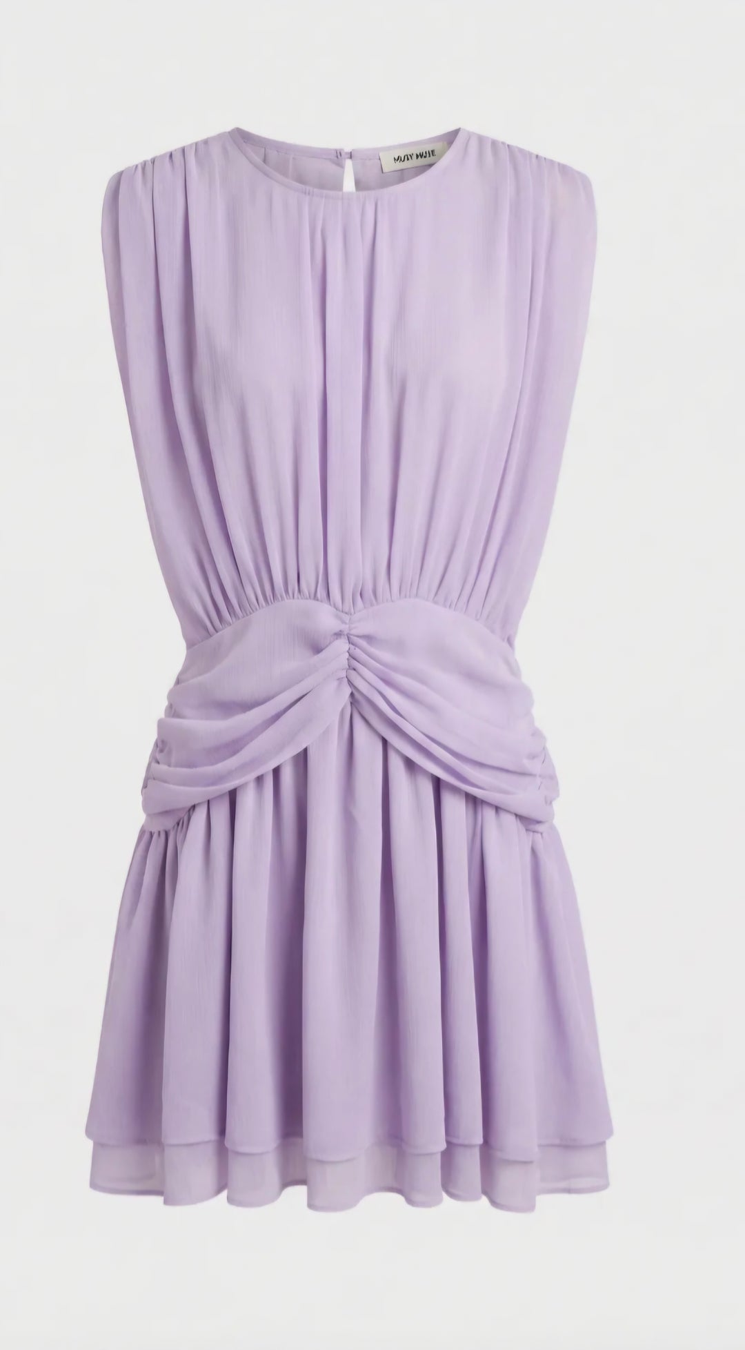 Lila flowy jurk