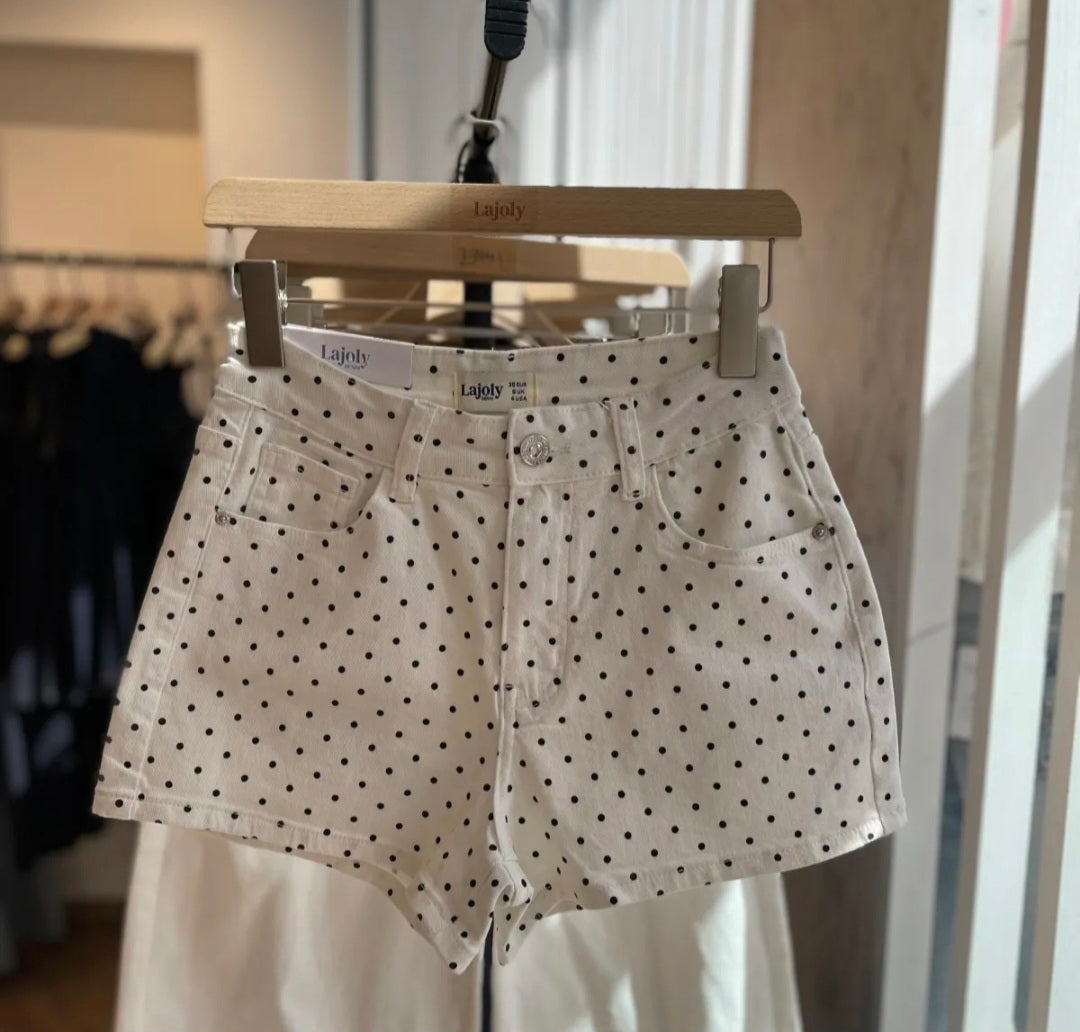 Polka dots Jeans short